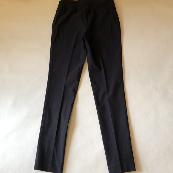 Lisette L Montreal Solid Magical Lycra Slim Pants Navy blue sz2 - Picture 6 of 8